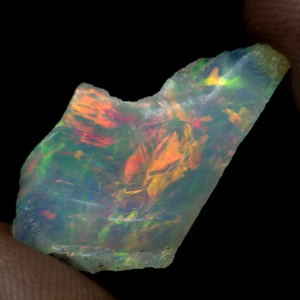 Natural Rough Fire Opal Specimen, 6.47 ct, Untreated